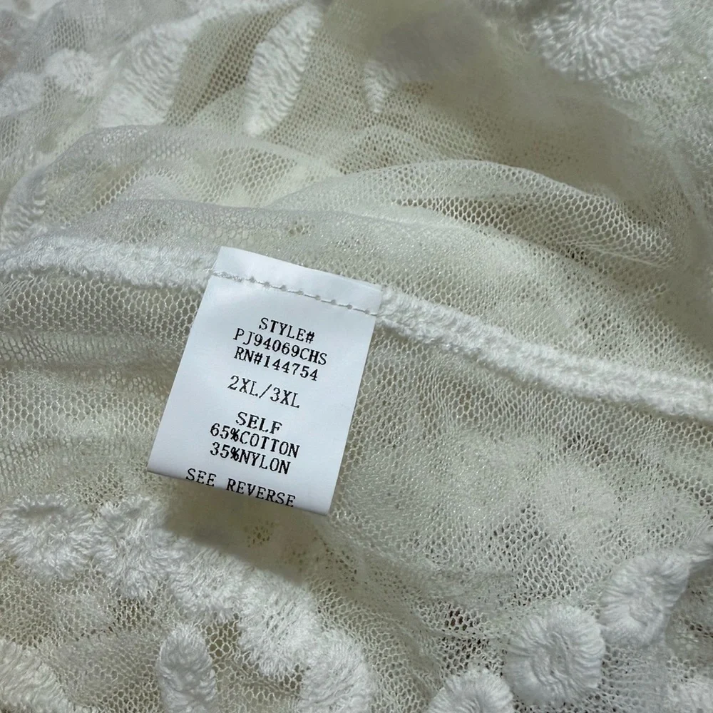 Chic Soul White Lace Kimono / Overpiece 2x/3x